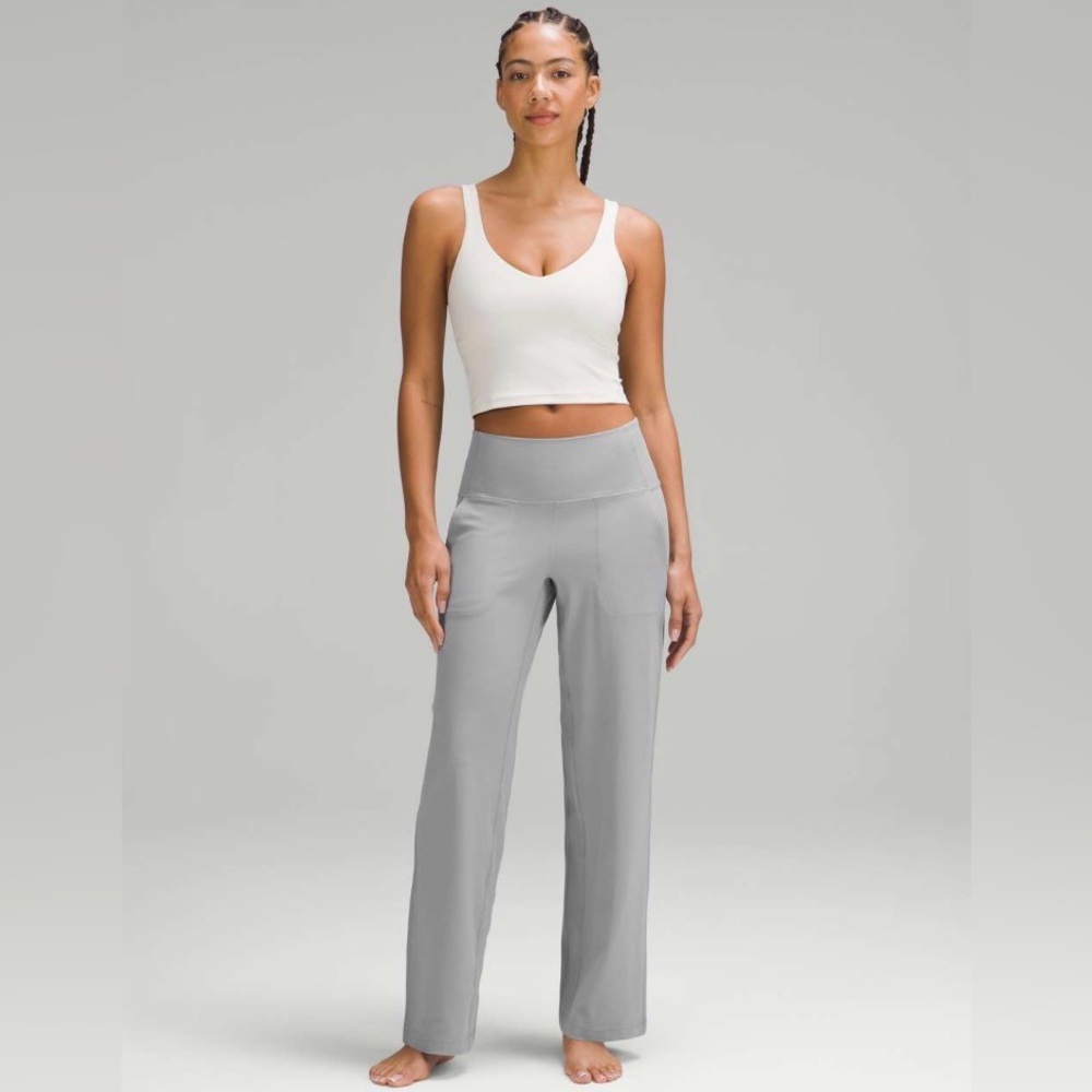 Lululemon Align High Rise Wide-Leg  Pants in Rhino Grey